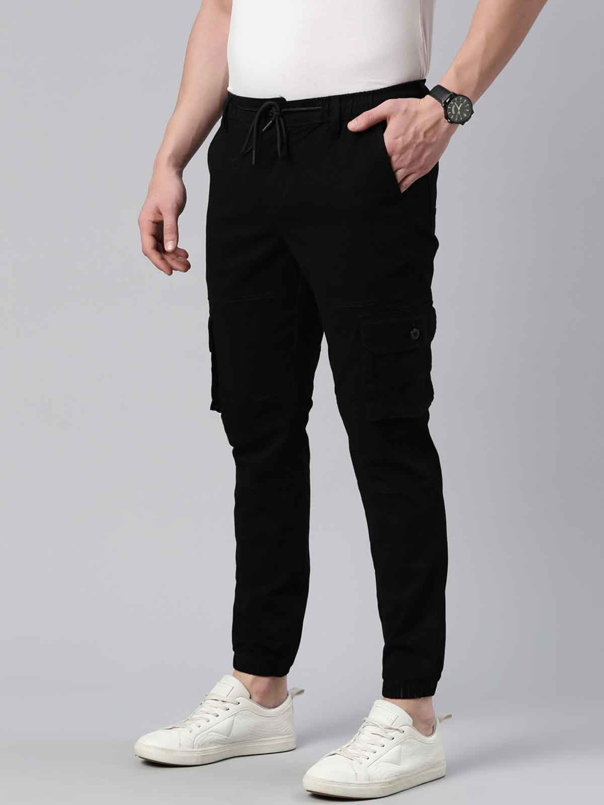 Mens Black Cargo Pant