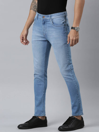 Mens Slim Fit Blue Jeans