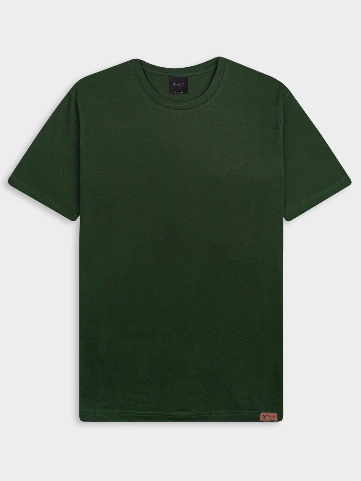 Mens Crew Neck Green T-Shirt