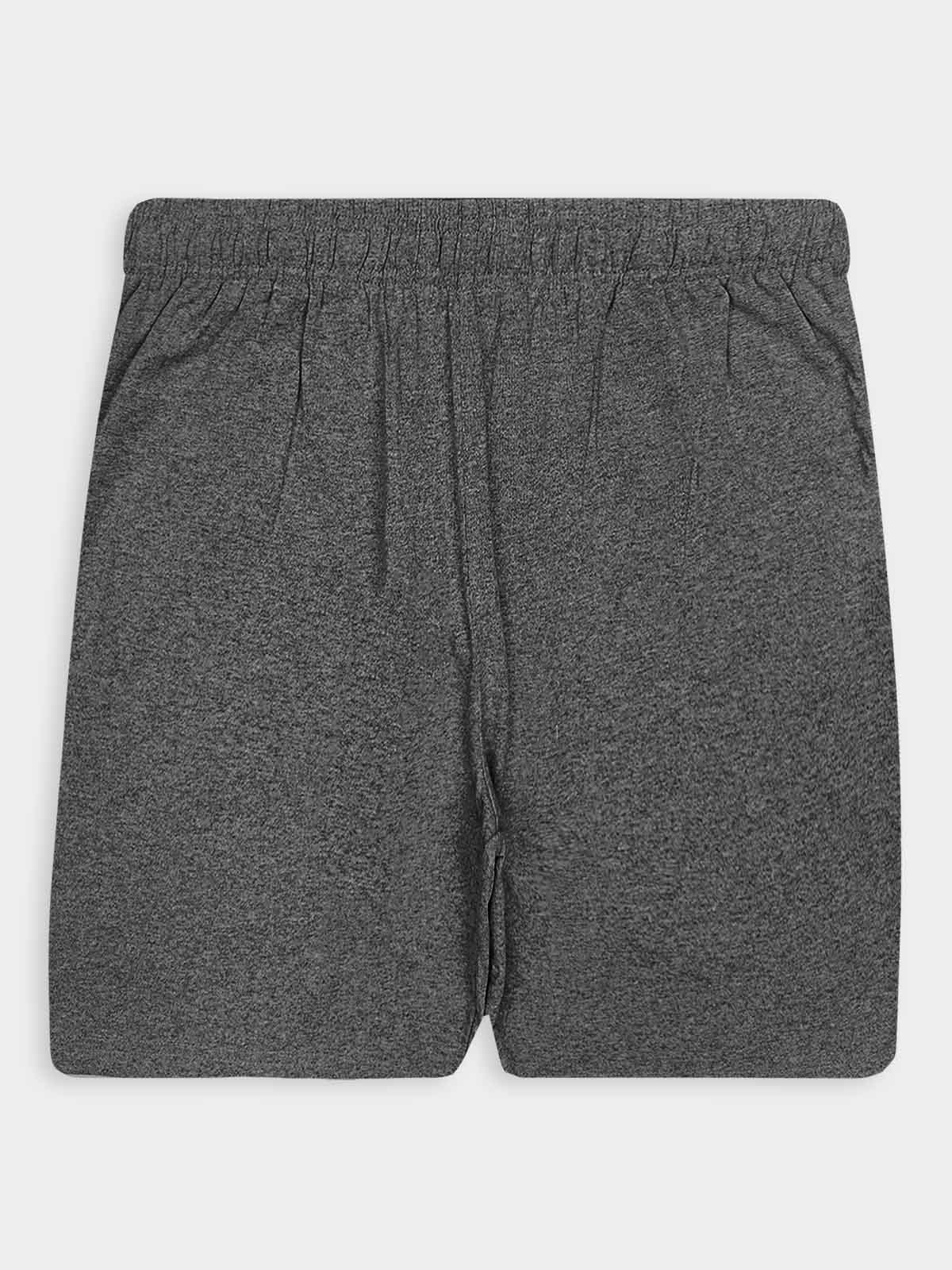 Mens Knitted Charcoal Sleep Shorts