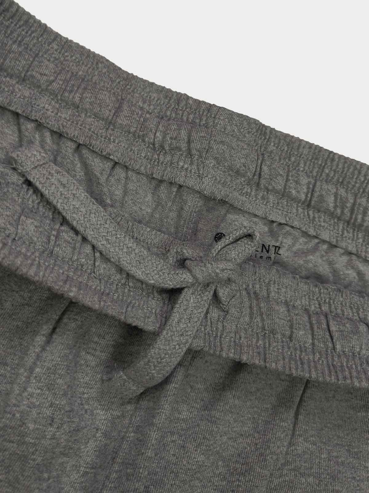 Mens Knitted Charcoal Sleep Shorts