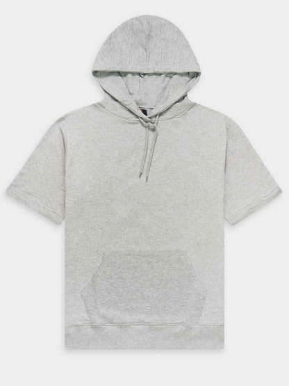 Mens French Terry Hooded Grey Sweatshirt