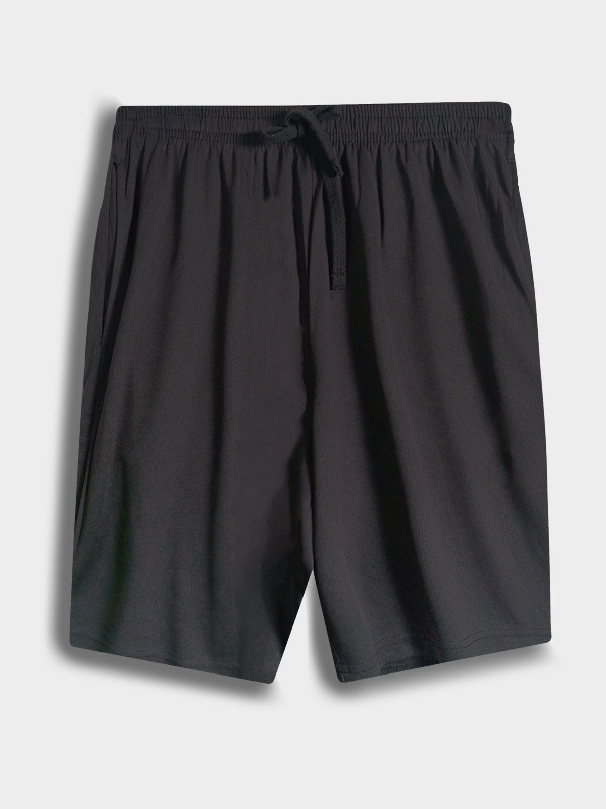 Mens Polyester Dry-Fit Black Shorts