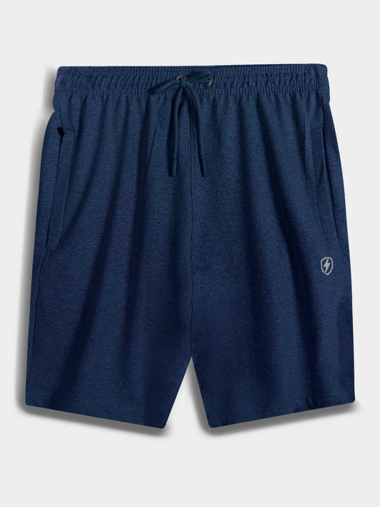 Mens French Terry Navy Melange Shorts