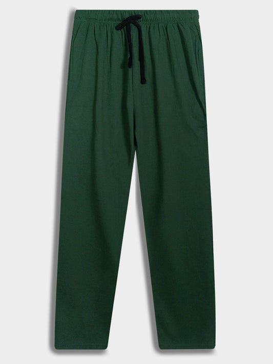 Mens Fleece Green Track Pant