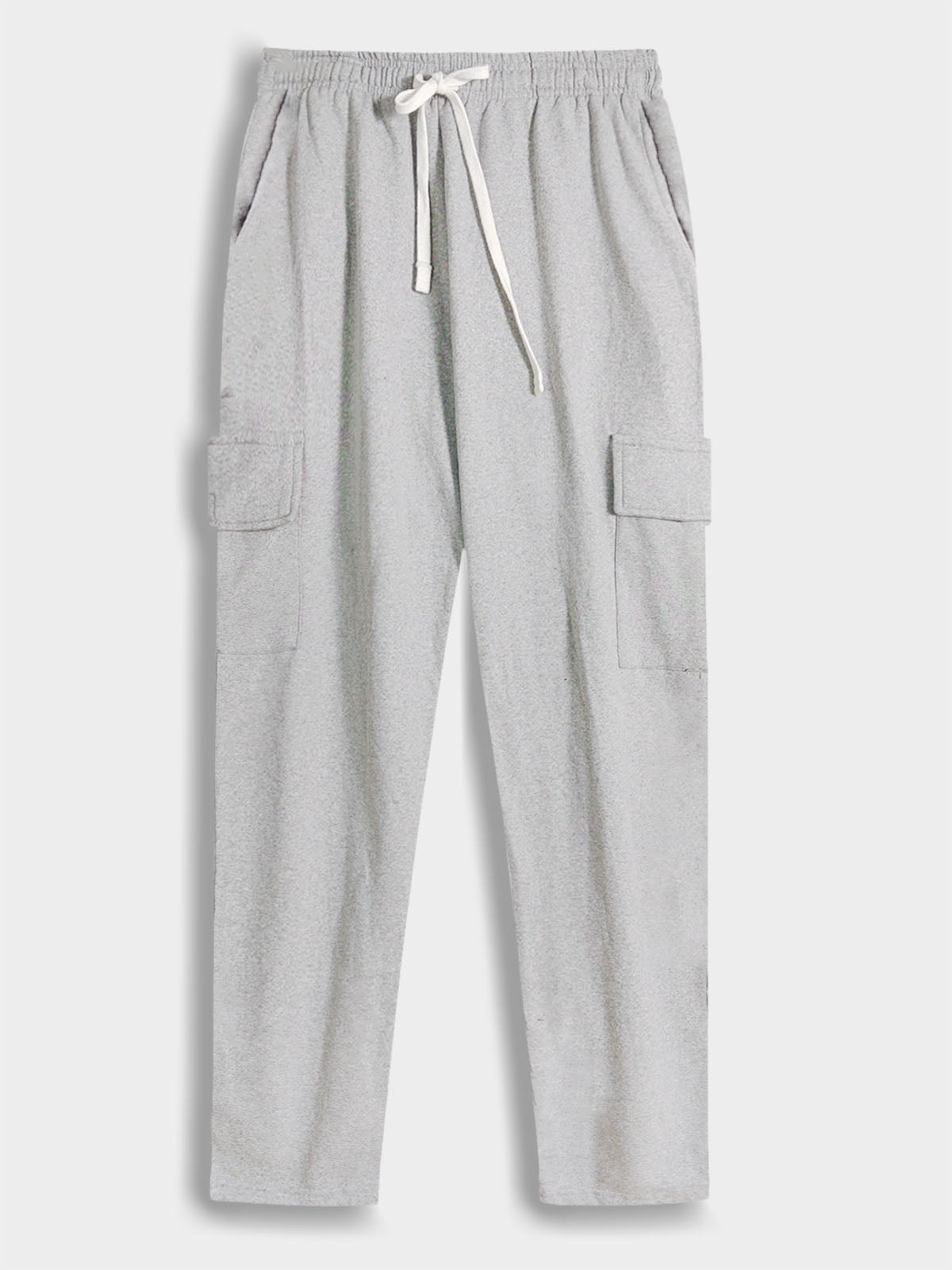 Mens Grey Melange Cargo Joggers