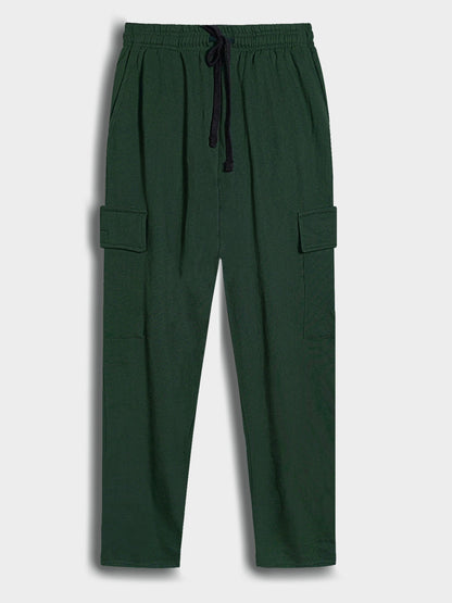 Mens Green Cargo Joggers