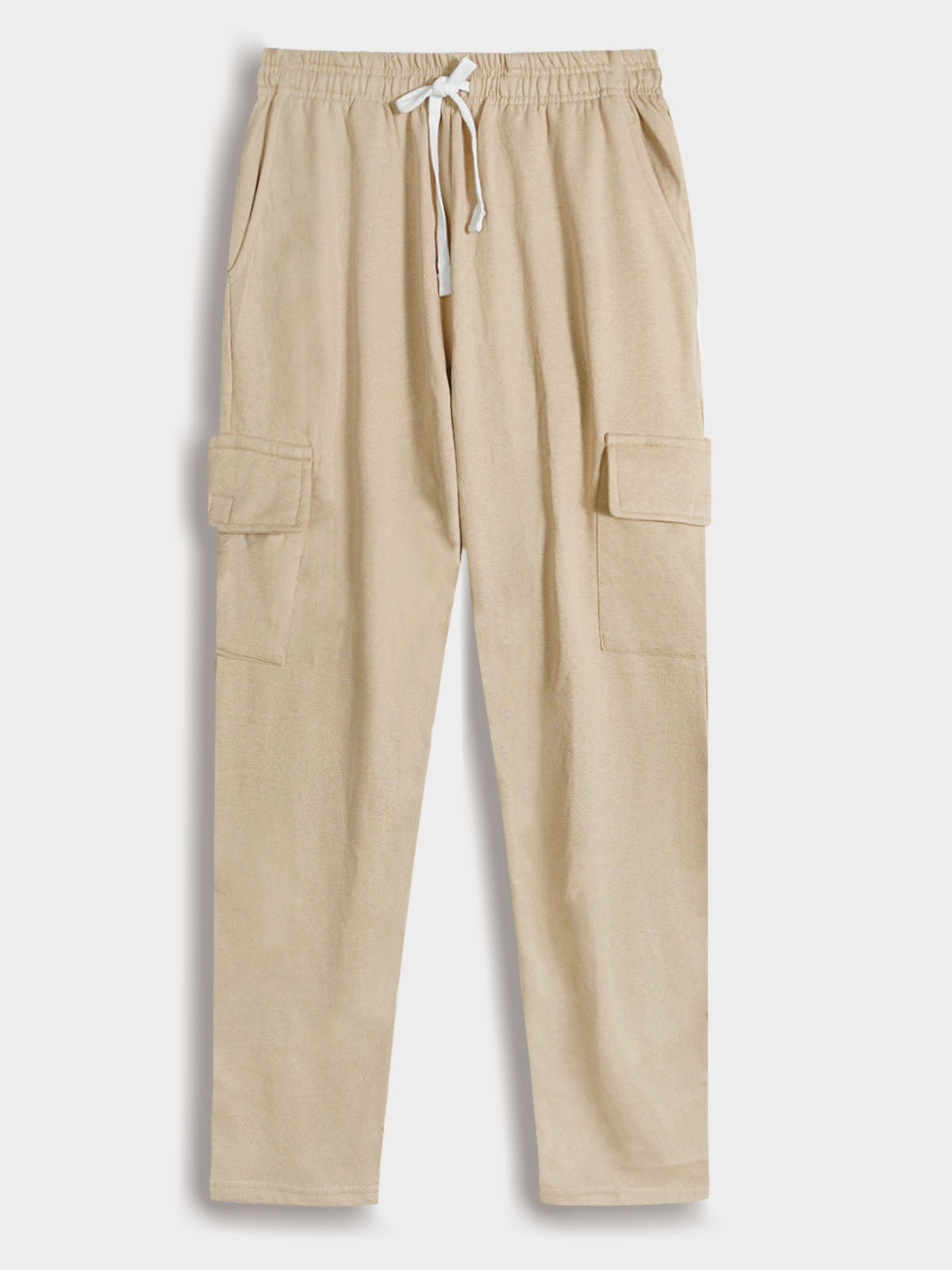 Mens Beige Cargo Joggers