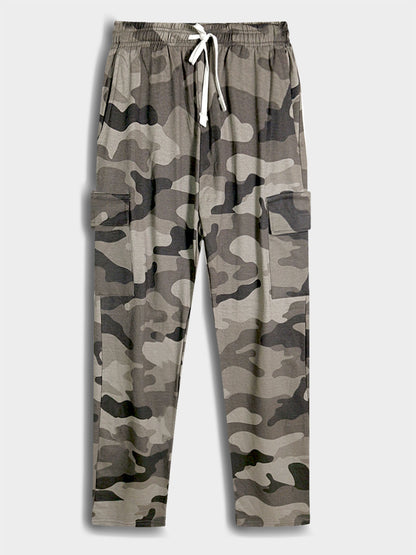 Mens Camo Printed Cargo Joggers