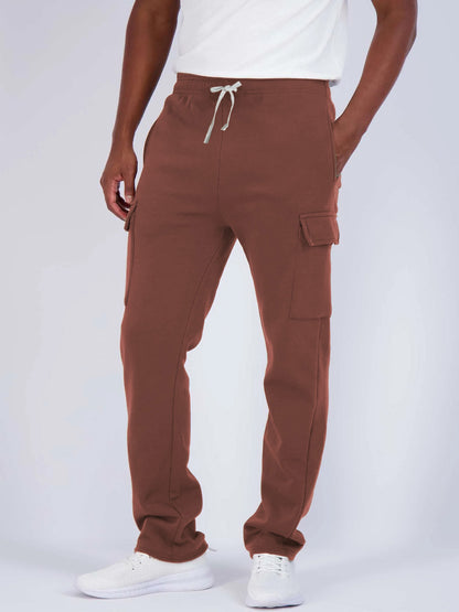 Mens Brown Cargo Joggers