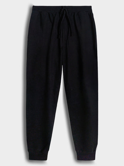 Mens Fleece Black Jogger