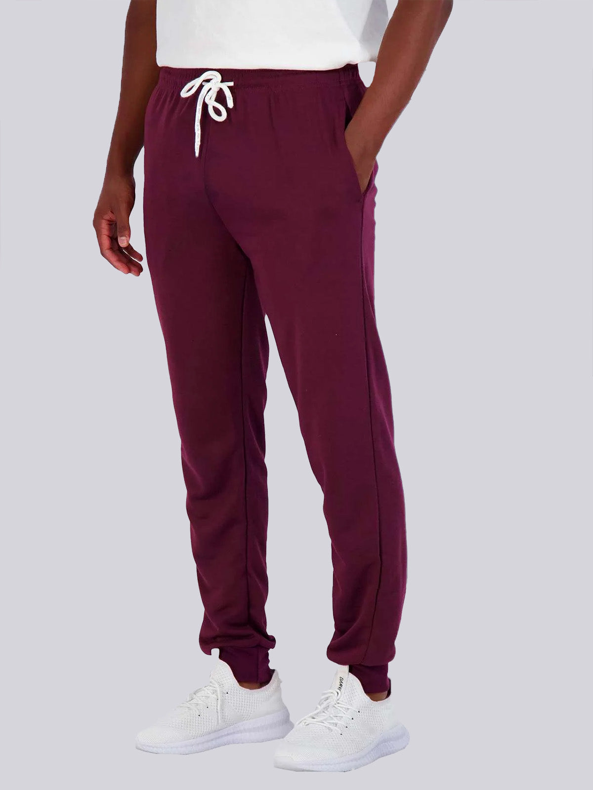 Mens Fleece Maroon Jogger