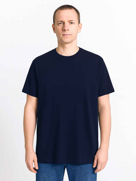 Mens Crew Neck Navy T-Shirt