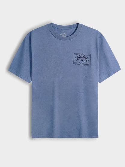 Mens Printed Mid Blue T-Shirt