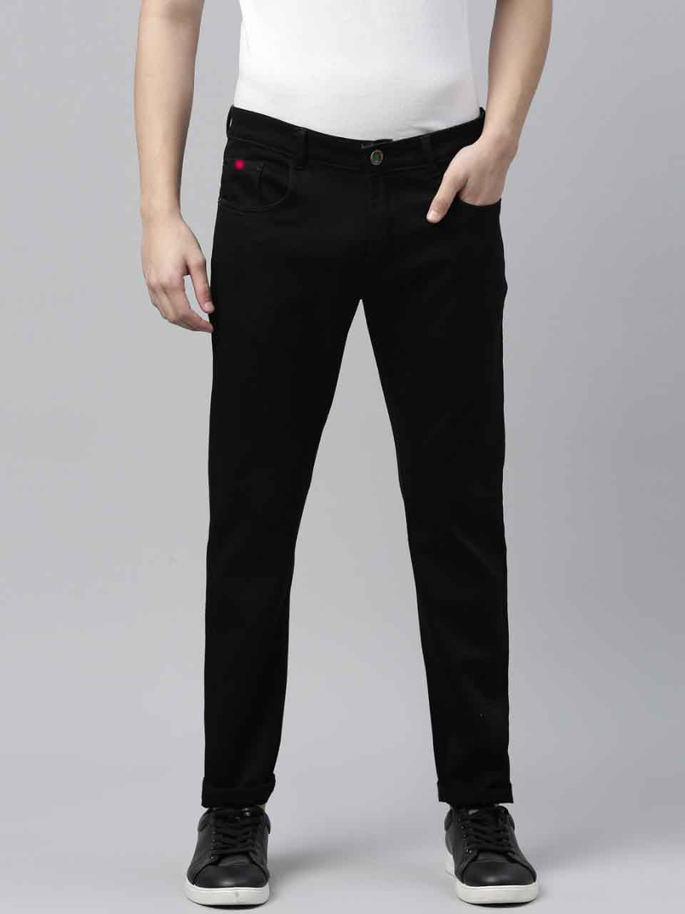 Mens Slim Fit Black Jeans