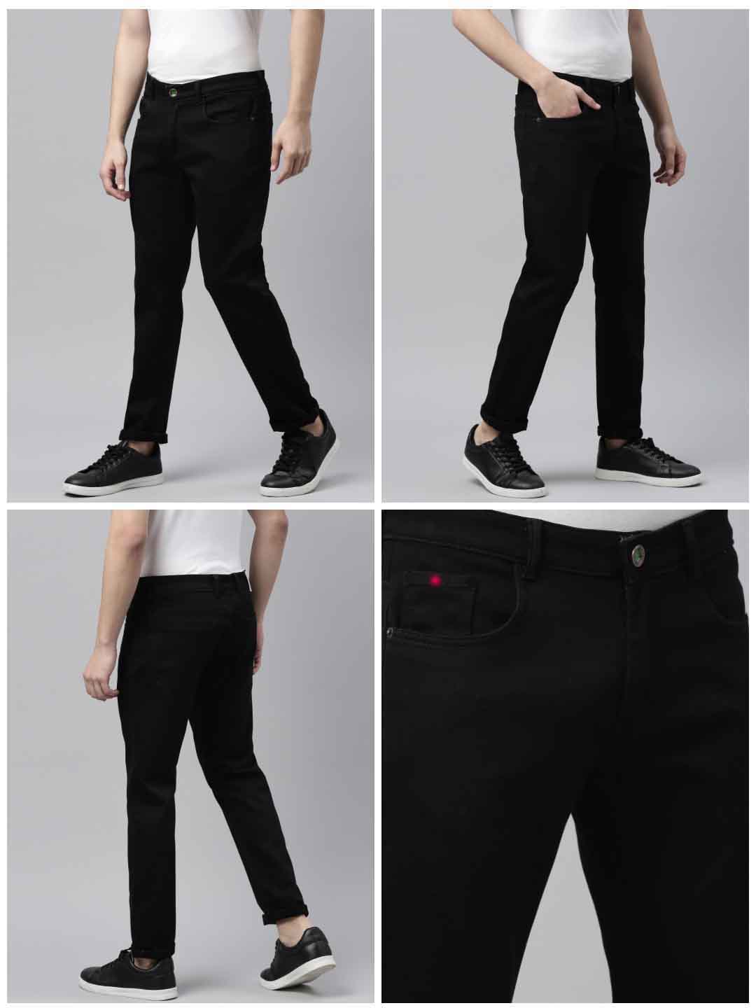 Mens Slim Fit Black Jeans