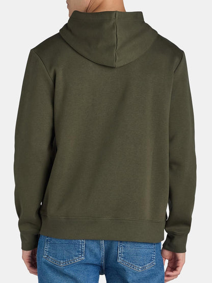 Mens Hooded Pullover Olive Sweatshirt