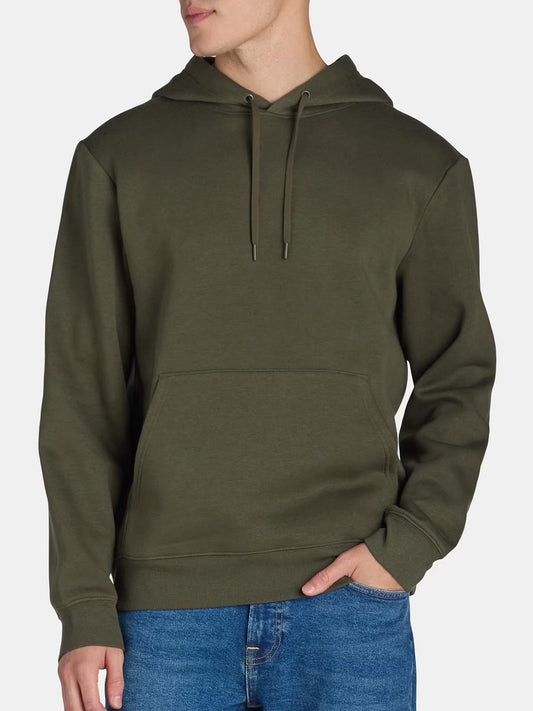 Mens Hooded Pullover Olive Sweatshirt