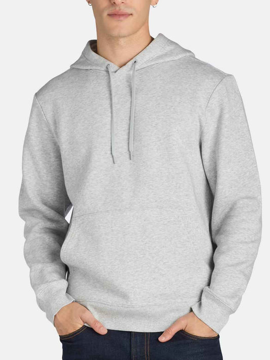 Mens Hooded Pullover Grey Sweatshirt