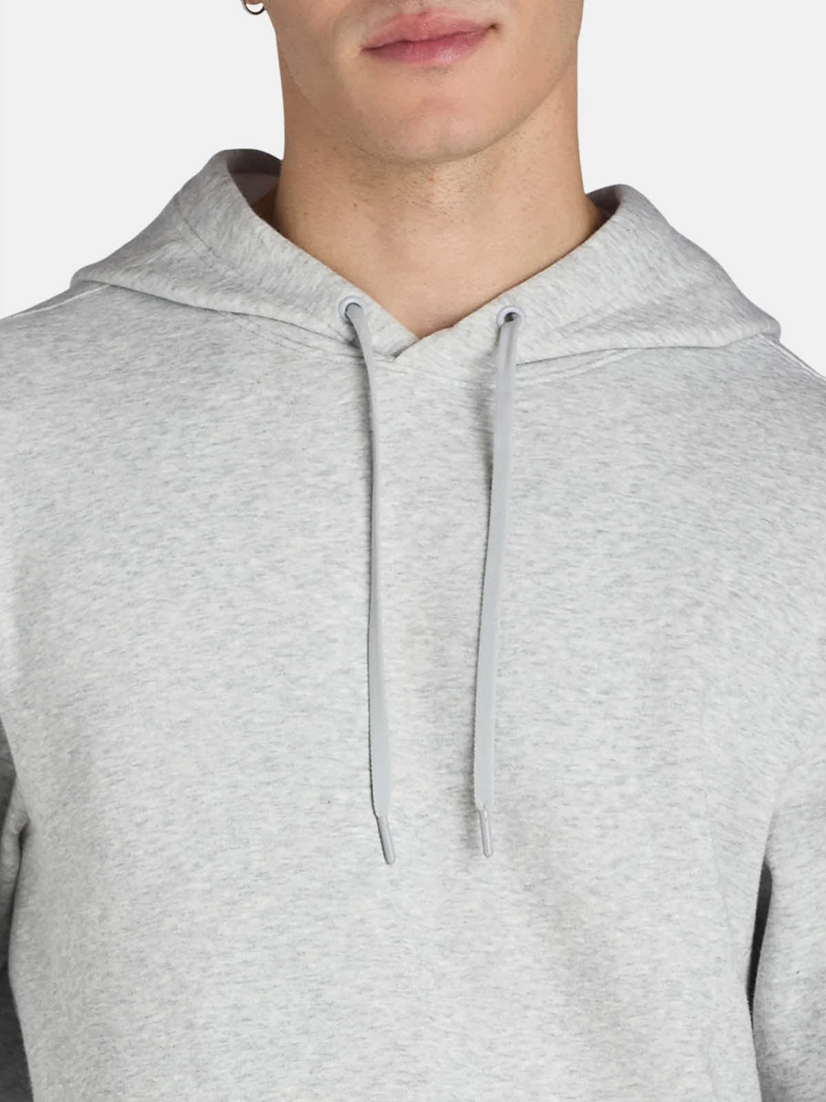 Mens Hooded Pullover Grey Sweatshirt