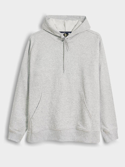 Mens Hooded Pullover Grey Sweatshirt