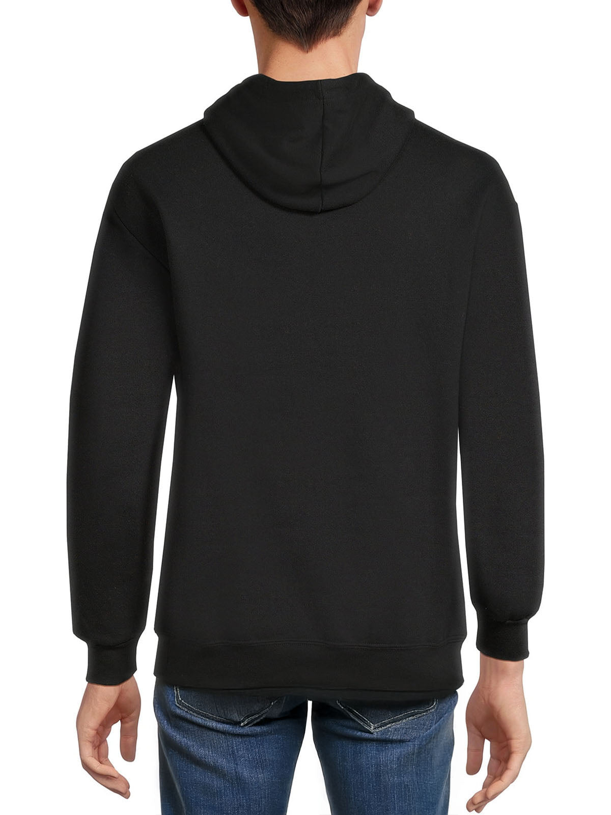 Mens Hooded Pullover Black Sweatshirt
