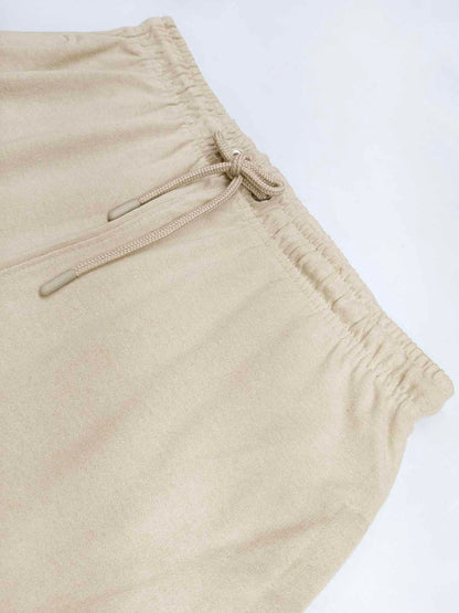Mens French Terry Beige Track Pant