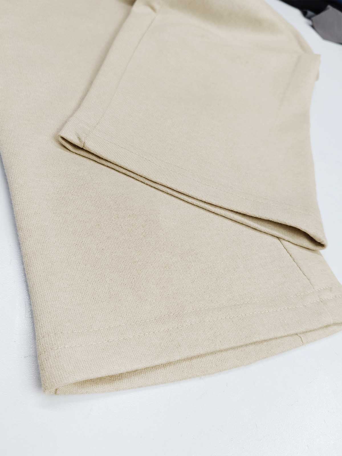 Mens French Terry Beige Track Pant