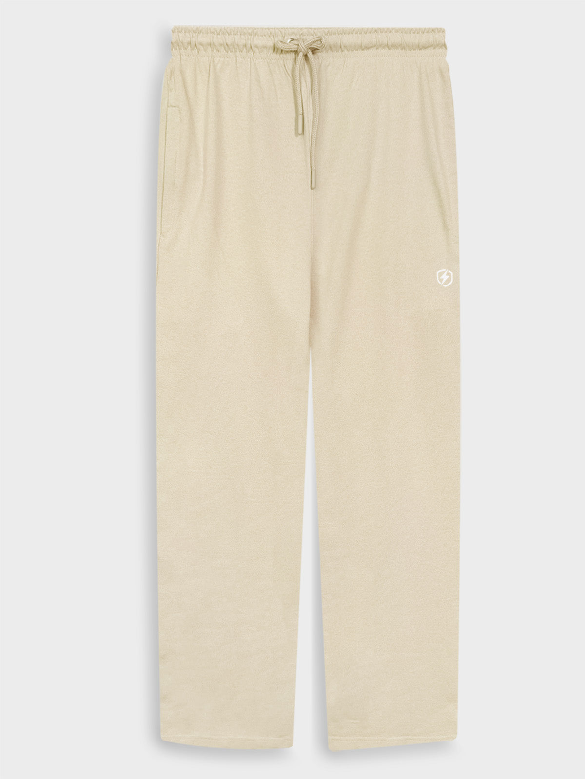 Mens French Terry Beige Track Pant