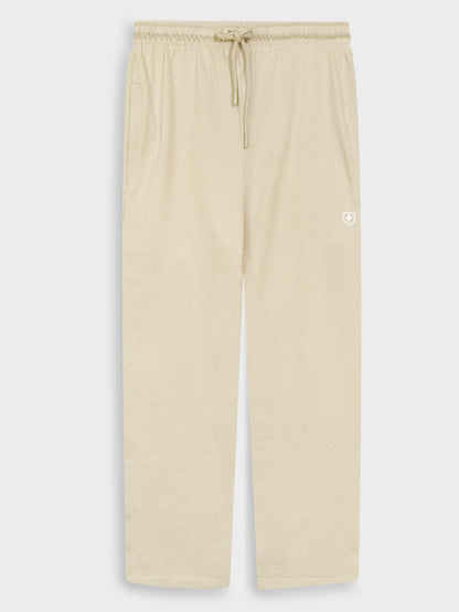 Mens French Terry Beige Track Pant