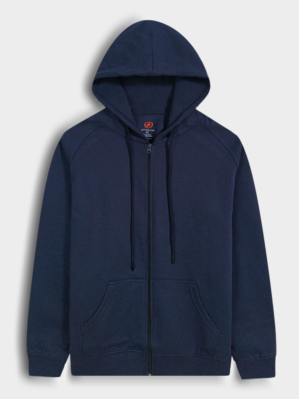 Mens Hooded Full Zipper Navy Sweatshirt