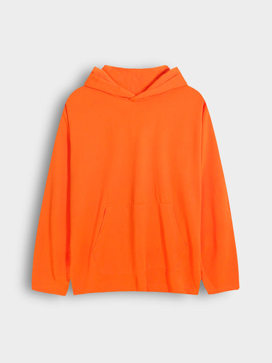 Mens Dry Fit Pullover Orange Hoodie