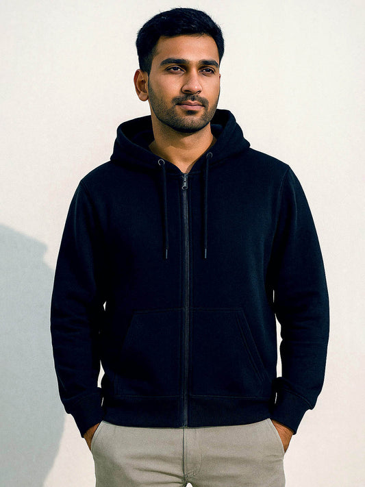 Mens Hooded Full Zipper Sweatshirt