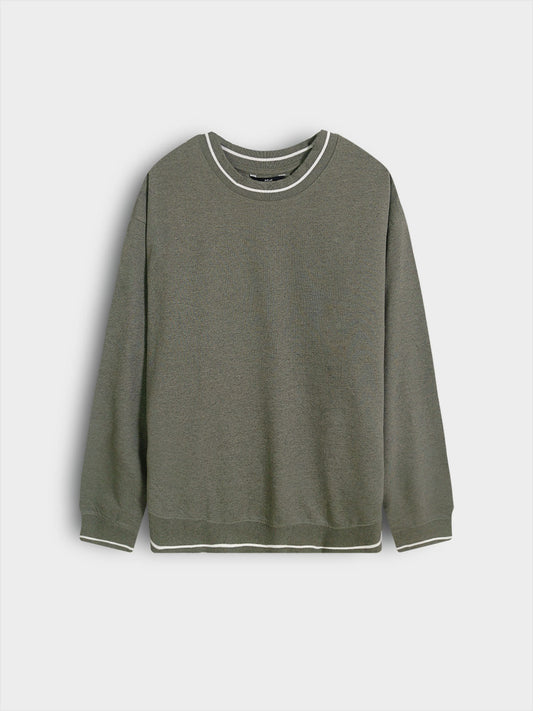 Mens Pullover Olive Sweatshirt