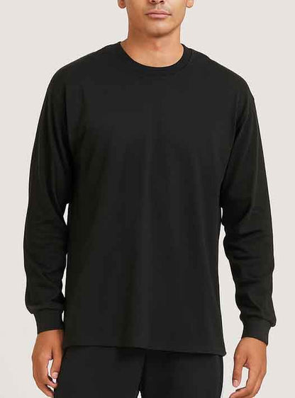 Mens Long Sleeve Black Winter T-Shirt