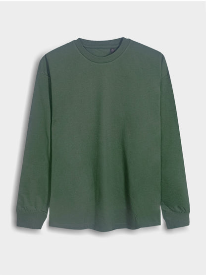 Mens Long Sleeve Green Winter T-Shirt