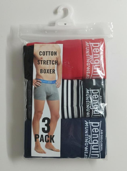 Mens 3 Pack Stretch Boxers Mixed