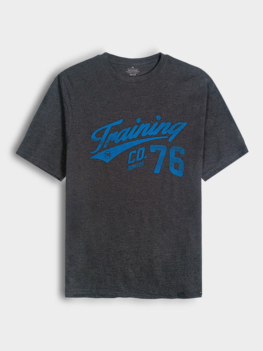 Mens Printed Charcoal T-Shirt