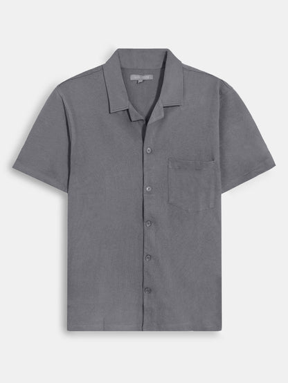 Mens Knit Grey Shirt