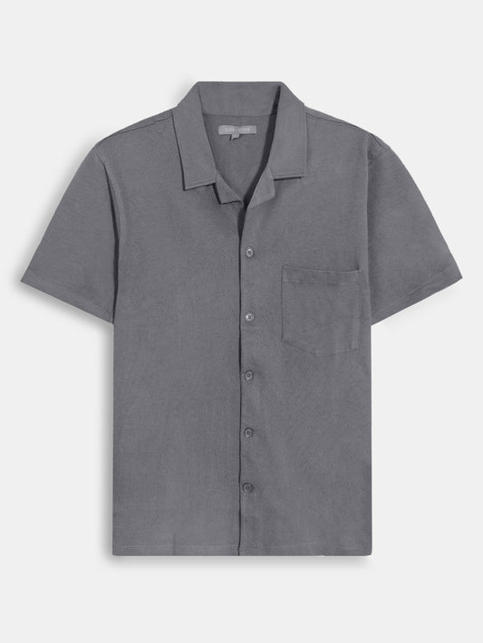 Mens Knit Grey Shirt