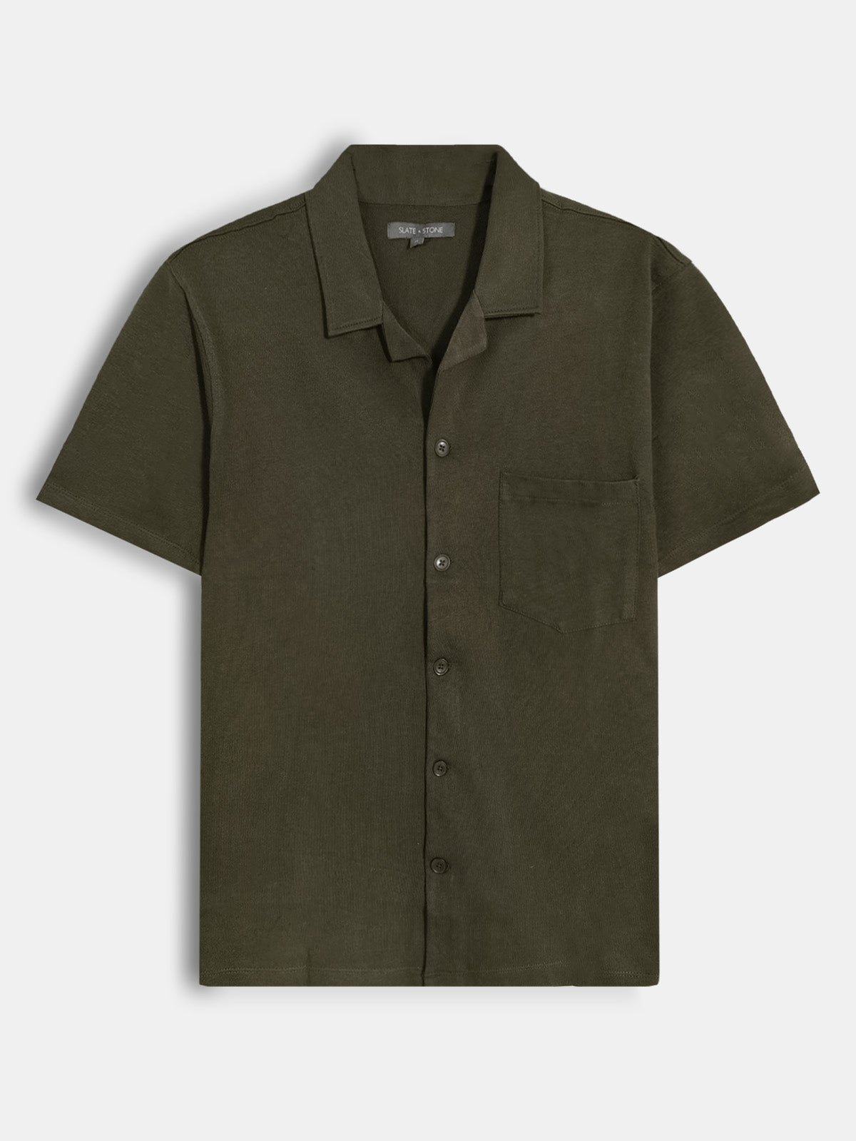 Mens Knit Olive Shirt