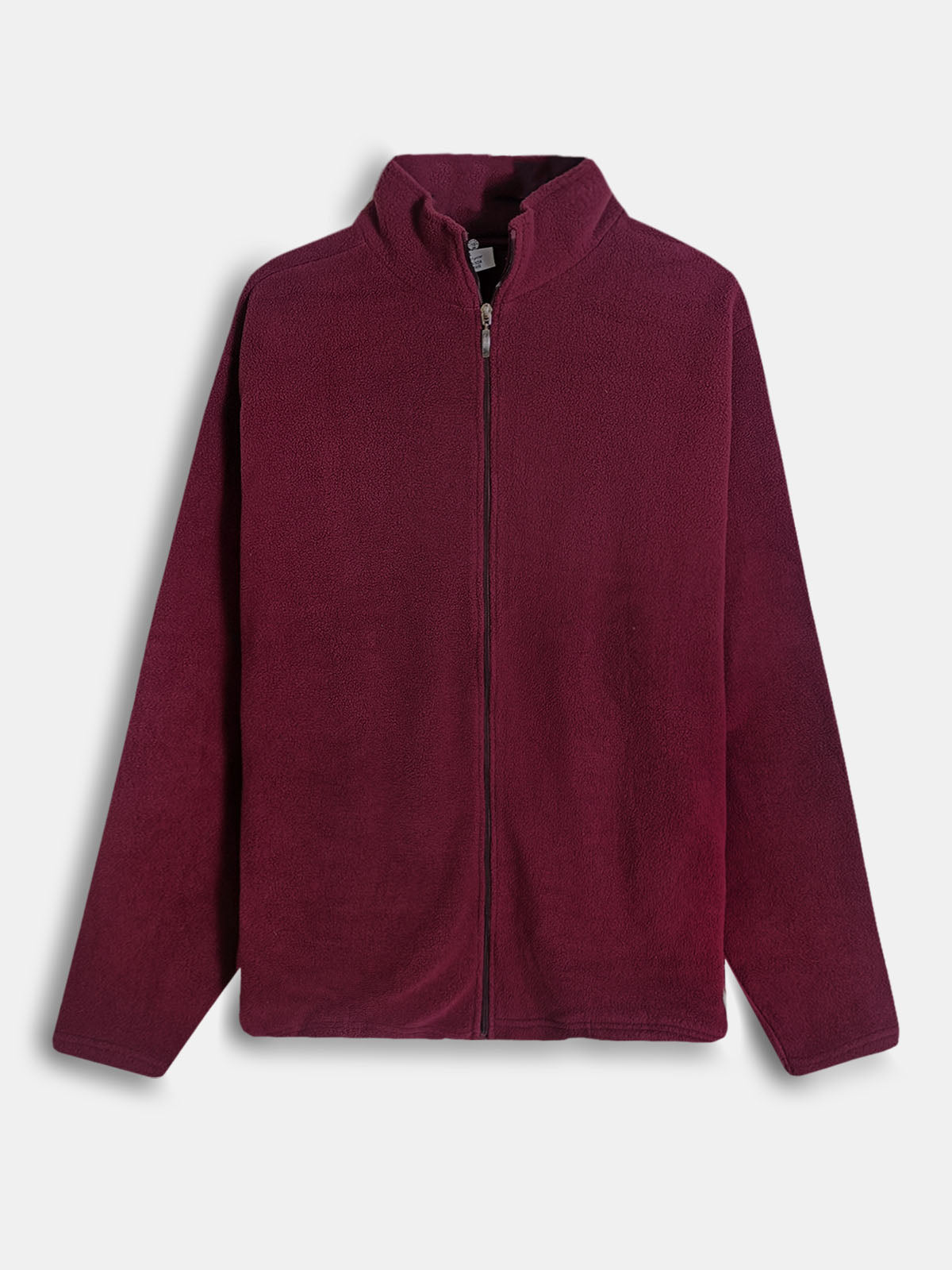 Mens Polar Fleece Full-Zip Maroon Jacket
