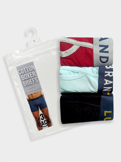Mens 3 Pack Stretch Boxers Mixed
