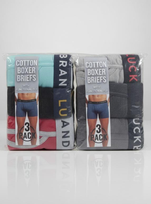 Mens 3 Pack Stretch Boxers Mixed