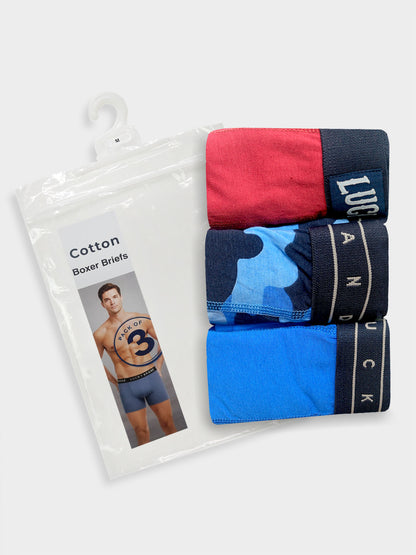 Mens 3 Pack Stretch Boxers Mixed
