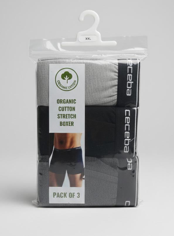 Mens 3 Pack Stretch Boxers Mixed