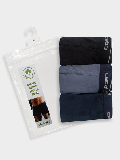 Mens 3 Pack Stretch Boxers Mixed