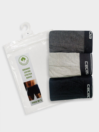 Mens 3 Pack Stretch Boxers Mixed