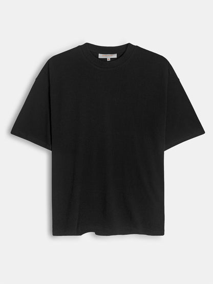Mens Printed Oversize Fit Black T-Shirt
