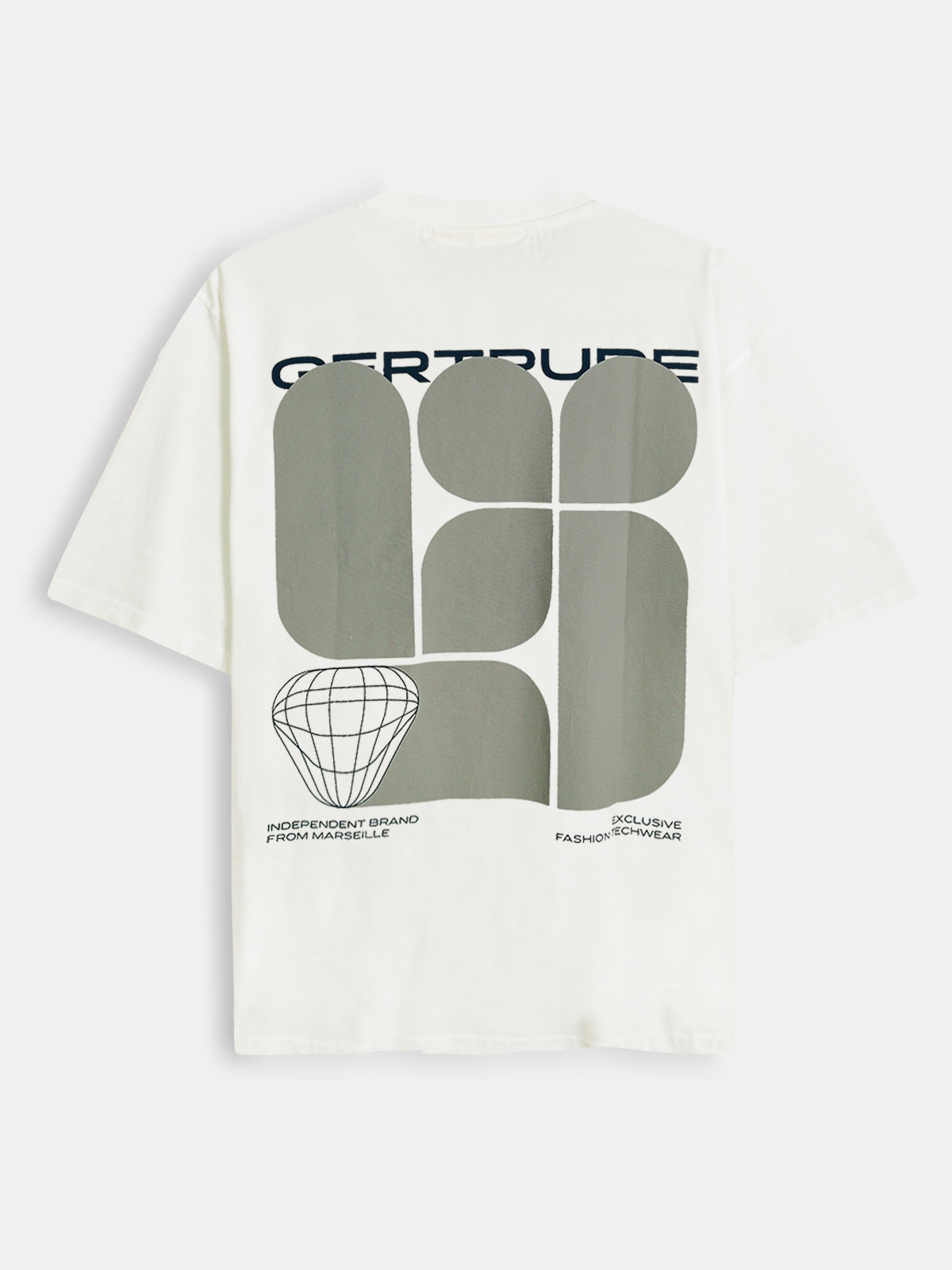 Mens Printed Oversize Fit Off-White T-Shirt